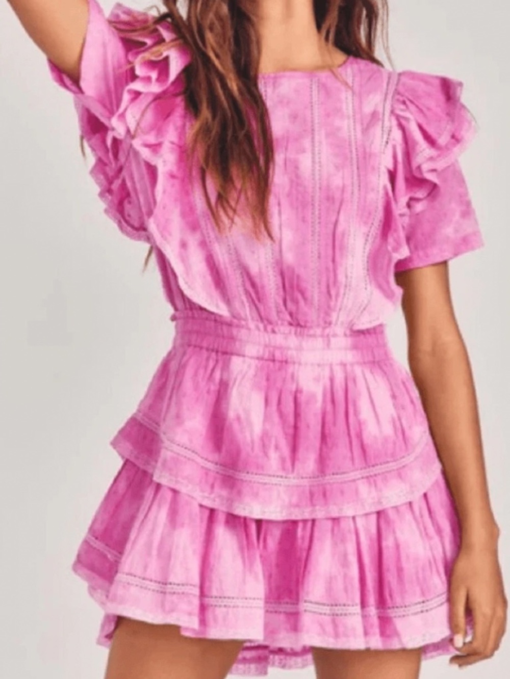 Loveshackfancy Natasha mini tie dye dress L